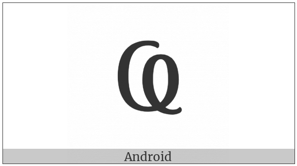 Cyrillic Capital Letter Abkhasian Ha on various operating systems