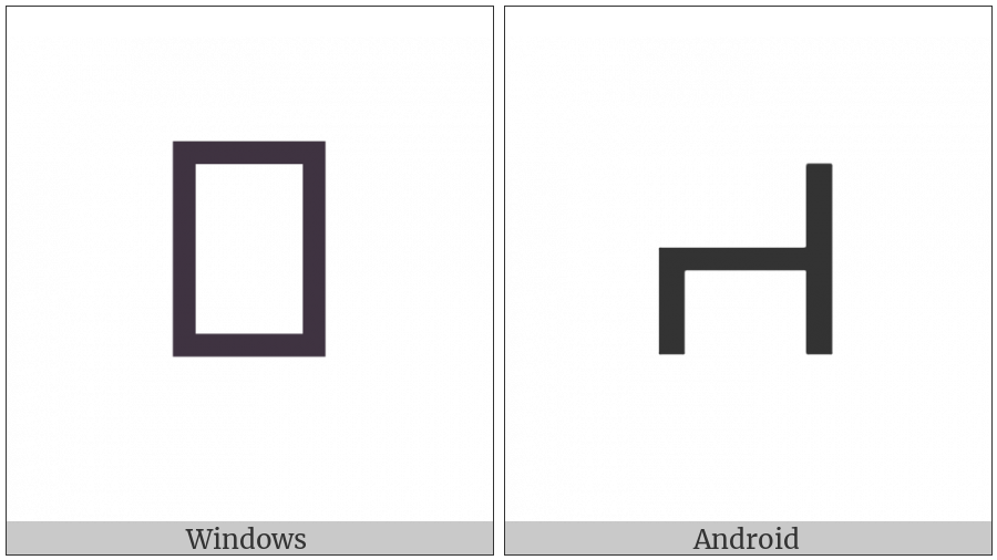 Greek Vocal Notation Symbol-18 on various operating systems