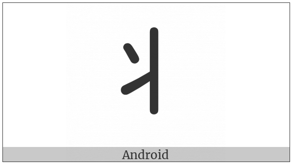 Cjk Radical Simplified Half Tree Trunk on various operating systems
