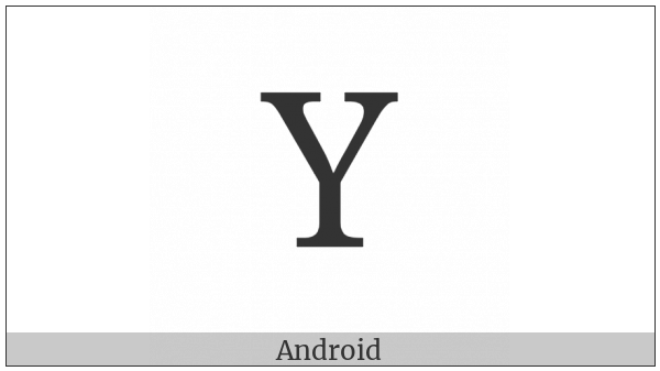 Cyrillic Capital Letter Straight U on various operating systems