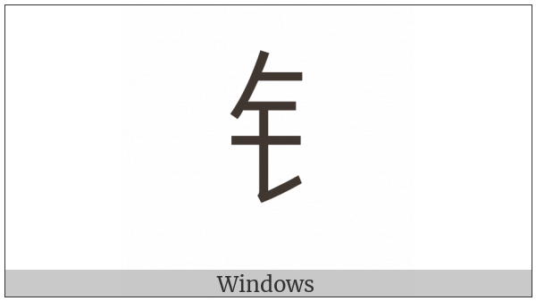 Cjk Radical C-Simplified Gold on various operating systems