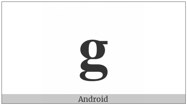 Mathematical Bold Small G on various operating systems