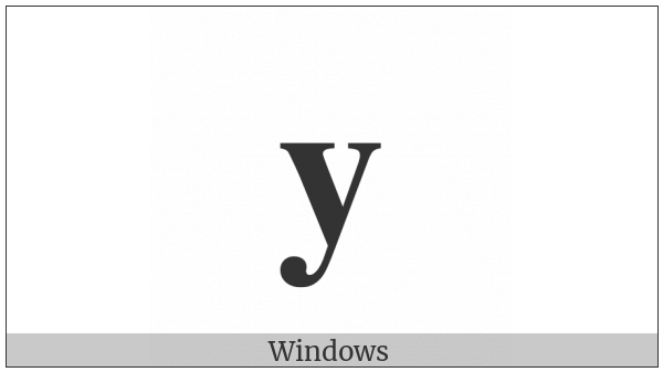 Mathematical Bold Small Y on various operating systems