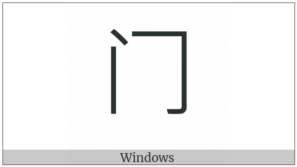 Cjk Radical C-Simplified Gate on various operating systems