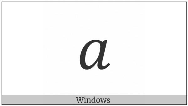 Mathematical Italic Small A on various operating systems