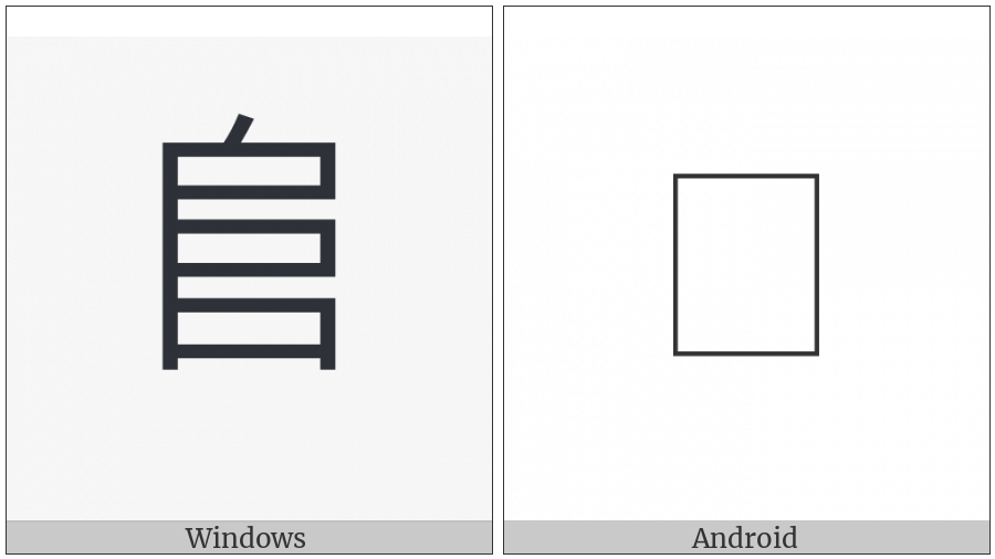 Cjk Radical Mound One on various operating systems