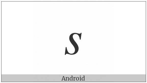 Mathematical Italic Small S on various operating systems