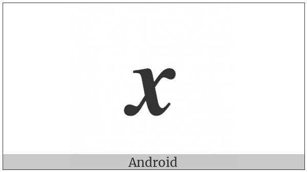 Mathematical Bold Italic Small X on various operating systems