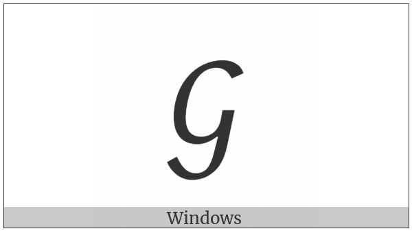 Mathematical Script Capital G on various operating systems