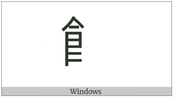 Cjk Radical Eat Two on various operating systems