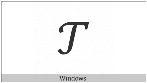 Mathematical Script Capital T on various operating systems