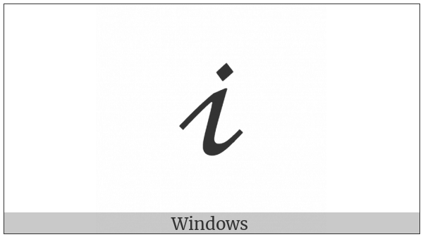 Mathematical Script Small I on various operating systems