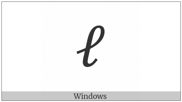 Mathematical Script Small L on various operating systems
