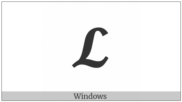 Mathematical Bold Script Capital L on various operating systems