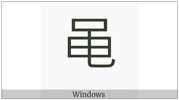 Cjk Radical C-Simplified Frog on various operating systems