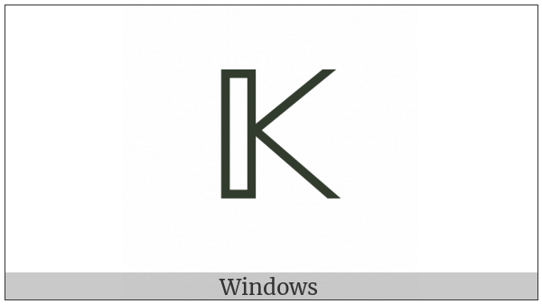 Mathematical Double-Struck Capital K on various operating systems