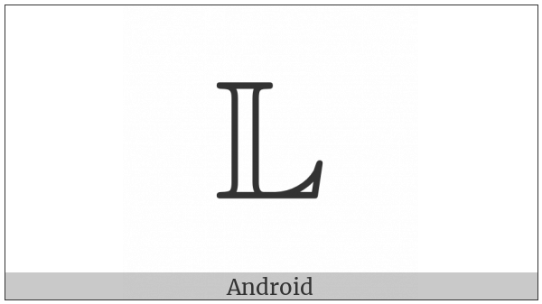 Mathematical Double-Struck Capital L on various operating systems