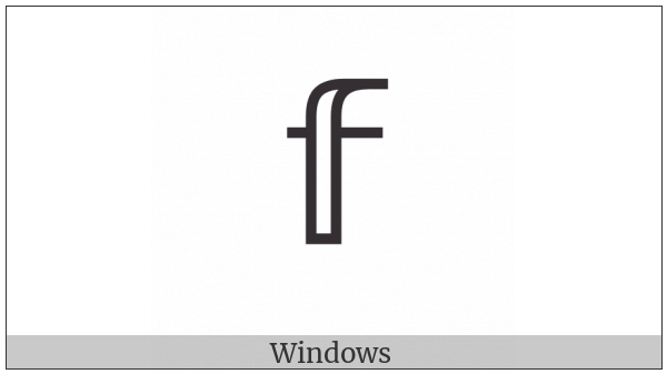 Mathematical Double-Struck Small F on various operating systems
