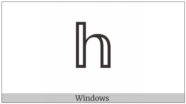 Mathematical Double-Struck Small H on various operating systems