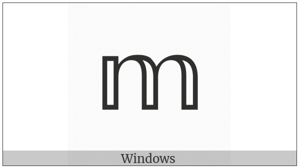 Mathematical Double-Struck Small M on various operating systems