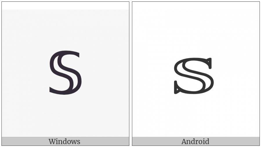 Mathematical Double-Struck Small S on various operating systems