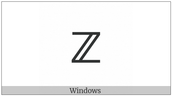 Mathematical Double-Struck Small Z on various operating systems