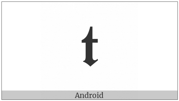 Mathematical Bold Fraktur Small T on various operating systems