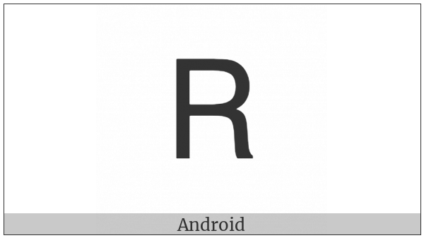 Mathematical Sans-Serif Capital R on various operating systems