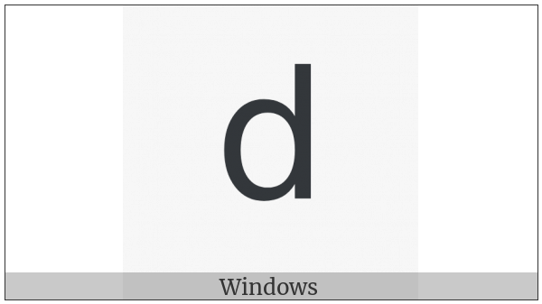 Mathematical Sans-Serif Small D on various operating systems