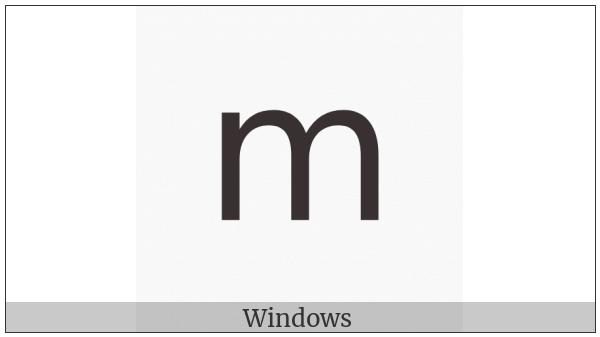 Mathematical Sans-Serif Small M on various operating systems