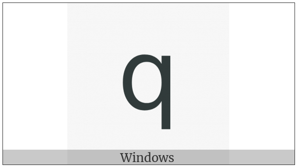 Mathematical Sans-Serif Small Q on various operating systems