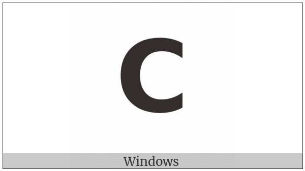 Mathematical Sans-Serif Bold Capital C on various operating systems