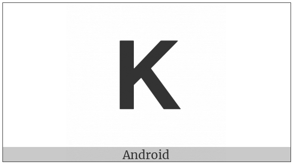 Mathematical Sans-Serif Bold Capital K on various operating systems