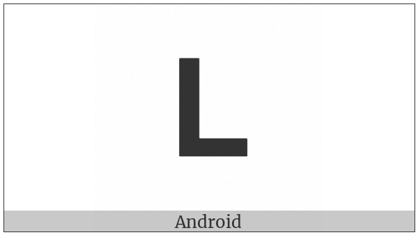 Mathematical Sans-Serif Bold Capital L on various operating systems