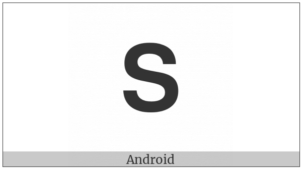 Mathematical Sans-Serif Bold Capital S on various operating systems