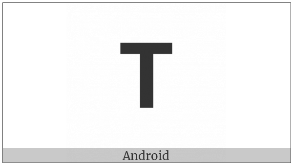 Mathematical Sans-Serif Bold Capital T on various operating systems