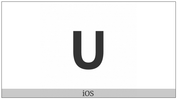 Mathematical Sans-Serif Bold Capital U on various operating systems