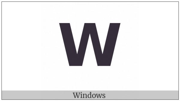 Mathematical Sans-Serif Bold Capital W on various operating systems