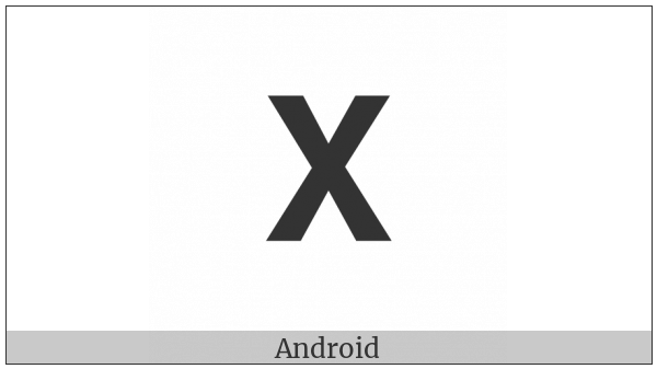 Mathematical Sans-Serif Bold Capital X on various operating systems