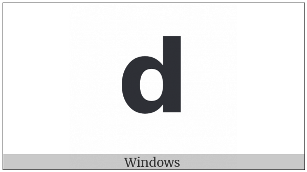 Mathematical Sans-Serif Bold Small D on various operating systems