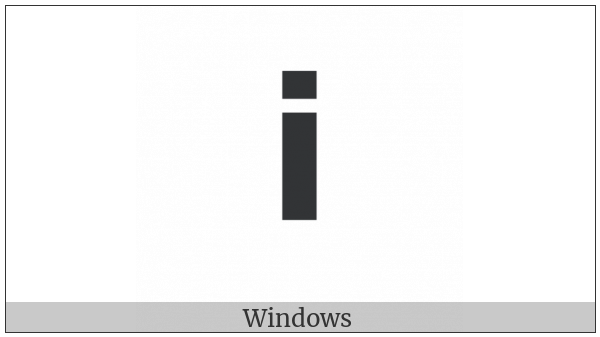 Mathematical Sans-Serif Bold Small I on various operating systems