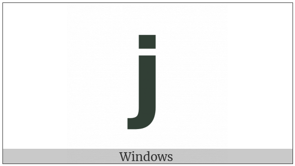 Mathematical Sans-Serif Bold Small J on various operating systems