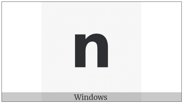 Mathematical Sans-Serif Bold Small N on various operating systems