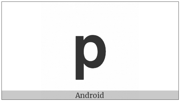 Mathematical Sans-Serif Bold Small P on various operating systems