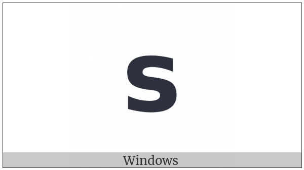 Mathematical Sans-Serif Bold Small S on various operating systems