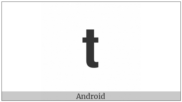 Mathematical Sans-Serif Bold Small T on various operating systems