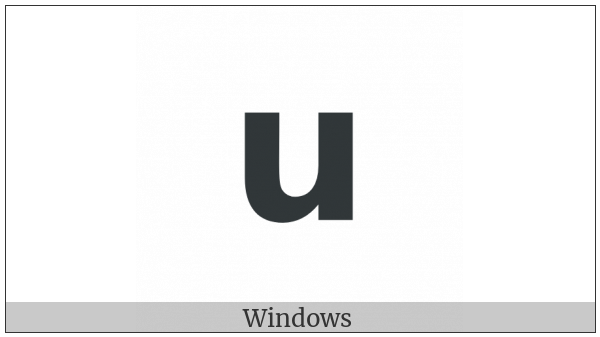 Mathematical Sans-Serif Bold Small U on various operating systems