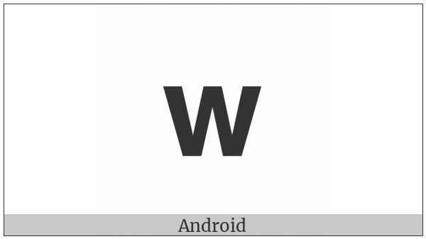 Mathematical Sans-Serif Bold Small W on various operating systems