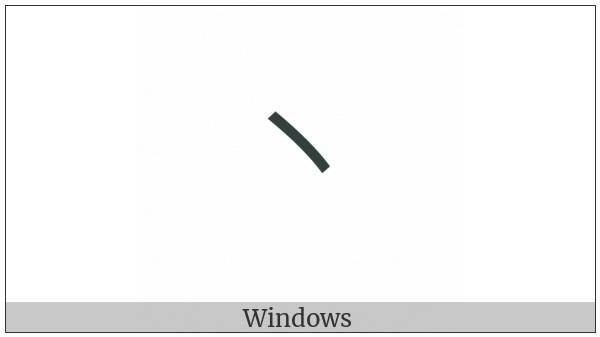 Kangxi Radical Dot on various operating systems