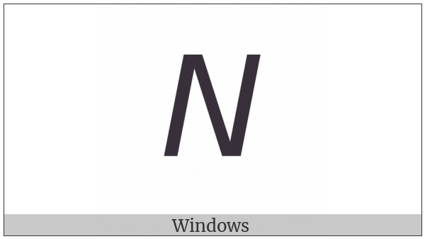 Mathematical Sans-Serif Italic Capital N on various operating systems